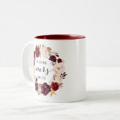 Marsala Floral Wedding Planning Mrs Coffee Mok (Voorkant links)