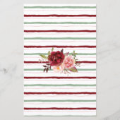 Marsala Flowers Bridal Bingo Weddenschap (Achterkant)