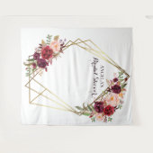 Marsala flowers Bridal Shower photo backdrop  Wandkleed (Voorkant (horizontaal))