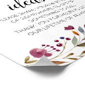 Marsala Flowers Bucket List Ideeën als bruiloft Si Poster (Hoek)