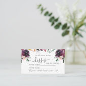 Marsala Flowers Hoeveel Kisses-gamekaart Plaatskaartje (Staand voorkant)