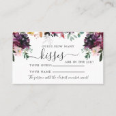 Marsala Flowers Hoeveel Kisses-gamekaart Plaatskaartje (Voorkant)