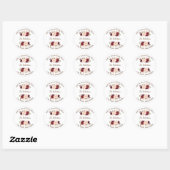 Marsala Flowers Return Address Ronde Sticker (Vel)