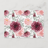 Marsala Flowers Vrijgezellenfeest Wedding Details Informatiekaartje (Achterkant)