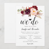 Marsala Flowers Wedding (Voorkant / Achterkant)