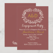 Marsala foliage met huwelijksverlofpartij kaart (Voorkant / Achterkant)