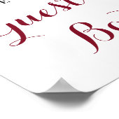 Marsala gastenboek bruiloft bruidsfeest babyshower poster (Hoek)