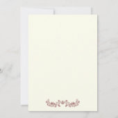 Marsala gebladerte krans bruiloft koppels douche kaart (Achterkant)