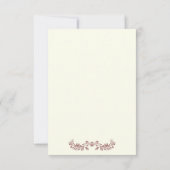 Marsala gebladerte krans lijst bruiloft RSVP Kaartje (Achterkant)