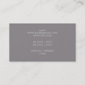 Marsala - Gedurfde verfijnd en monogram Visitekaartje (Achterkant)