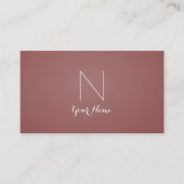 Marsala - Gedurfde verfijnd en monogram Visitekaartje (Voorkant)