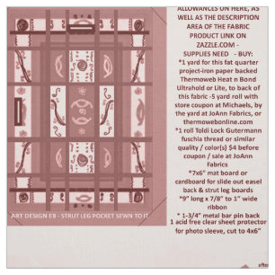 Marsala Girl Power Cut & Sew Photo Lijst Pattern Stof