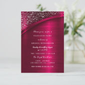 Marsala Glitter Vrijgezellenfeest Birthday Sweet 1 Kaart (Staand voorkant)