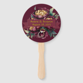 Marsala Gold Peony Trouwringen Trouwring Handwaaier