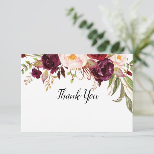 Marsala Hartelijk dank Bedankkaart (Staand voorkant)