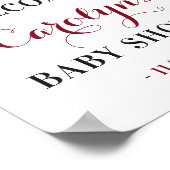 Marsala Herfst Baby shower Sprinkle Welkomstteken Poster (Hoek)