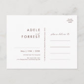 Marsala Herfst Bloemige Blush Save The Date Postca Uitnodiging Briefkaart (Achterkant)