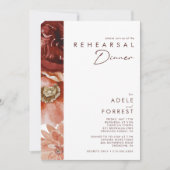 Marsala herfst bloemstuk | Witte proefbruiloft Kaart (Voorkant)