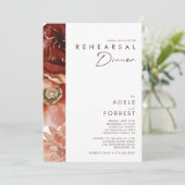 Marsala herfst bloemstuk | Witte proefbruiloft Kaart (Staand voorkant)