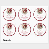 Marsala Herfst Burgundy Trouw Sticker Ontwerp (Vel)
