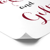 Marsala-Kaarten en Vrijgezellenfeesten voor wedden Poster (Hoek)