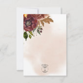 Marsala Klei & Geel Boeket Bruiloft Save The Date (Achterkant)