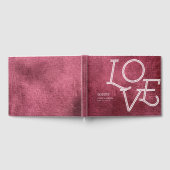 Marsala liefde moderne eenvoudige bruiloft gastenb gastenboek (Volledig)