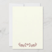 Marsala-lijst met initialen bruiloft kaart (Achterkant)