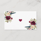 Marsala Luierloten, Marsala Baby shower Informatiekaartje (Achterkant)