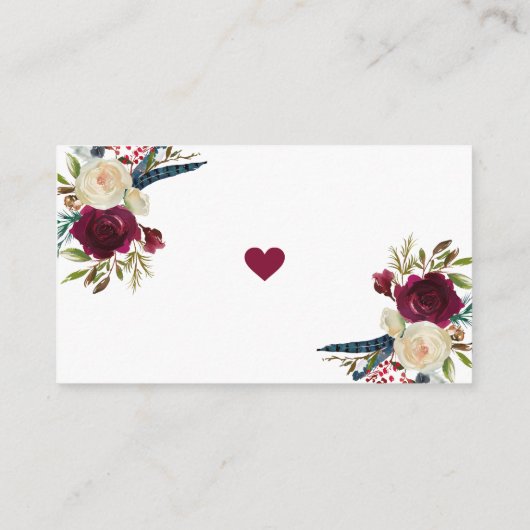 Marsala Luierloten, Marsala Baby shower Informatiekaartje (Achterkant)