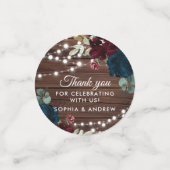 Marsala & Marine Bloemen Bruiloftstafel van Ruwhou Confetti (Kleine voorkant)