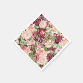 Marsala Maroon Bourgogne Rustieke Bloemen Servet (Hoek)