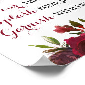 Marsala Mimosa Bar Bord Huwelijk Bruidsfeest Herfs Poster (Hoek)