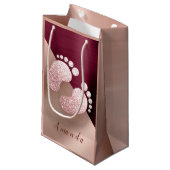 Marsala Name Baby Feet Roos Gold Baby shower Roze Klein Cadeauzakje (Voorkant Gekanteld)