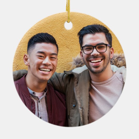 Marsala & Navy Floral Eerste Kerstmis Mr & Mrs. Keramisch Ornament (Achterkant)