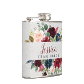 Marsala Navy Floral Shabby Chic Team Bride Custom Heupfles (Rechts)