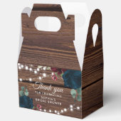 Marsala & Navy Flowers Rustiek Vrijgezellenfeest V Bedankdoosjes (Open)