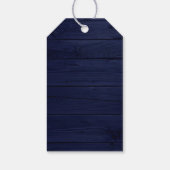 Marsala & Navy Rustic Wood Vrijgezellenfeest Gift Cadeaulabel (Achterkant)