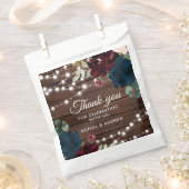 Marsala & Navy Rustieke Bruiloft Favor Bag Bedankzakje (Geknipt)