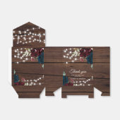 Marsala & Navy Rustieke Bruiloft Favor Box Bedankdoosjes (Uitgevouwen)