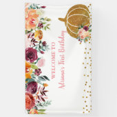 Marsala Ons kleine pompoenhuis op de grote banner (Verticaal)