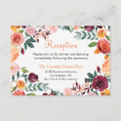 Marsala Oranje Botanische Tuin Reception Kaart (Voorkant)