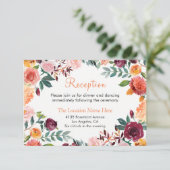 Marsala Oranje Botanische Tuin Reception Kaart (Staand voorkant)