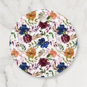 Marsala Oranje Floral Geometric Wedding Bedankjes Labels (Achterkant)