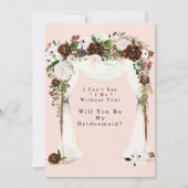 Marsala Pink Canopy zal mijn Bridesmaid zijn Kaart (Voorkant)