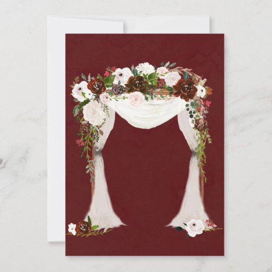 Marsala Pink Canopy zal mijn Bridesmaid zijn Kaart (Achterkant)