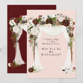 Marsala Pink Canopy zal mijn Bridesmaid zijn Kaart (Voorkant / Achterkant)