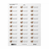 Marsala Pink Floral Return Address Label (Full Sheet)