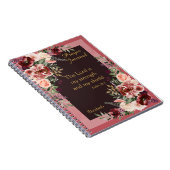 Marsala Pink Floral Specialized Prayer Journal Notitieboek (Rechterzijde)