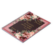 Marsala Pink Floral Specialized Prayer Journal Notitieboek (Linkerzijde)